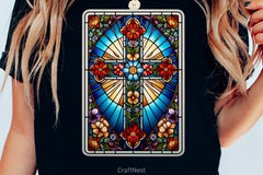 Stained Glass Cross Tarot Card Clipart Bundle 3 - CraftNest - Digital Crafting and Art