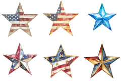 4th of July Stars Clipart - CraftNest - Digital Crafting and Art