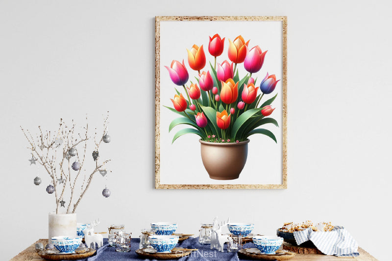 Vase Of Flowers Clipart Bundle 2 - CraftNest - Digital Crafting and Art