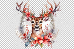 Christmas Deer Clipart Bundle 2 - CraftNest - Digital Crafting and Art