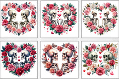Valentine's Day Skull Heart Clipart Bundle - CraftNest - Digital Crafting and Art