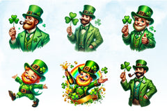 St. Patrick's Day Leprechaun Clipart Bundle - CraftNest - Digital Crafting and Art