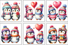 Valentine Penguins Clipart Bundle - CraftNest - Digital Crafting and Art