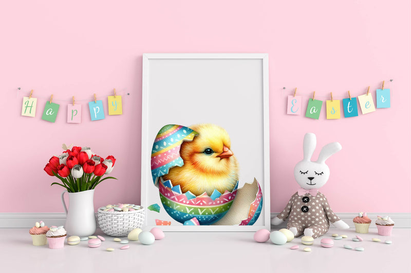 Watercolour Easter Chicks Clipart Bundle - CraftNest - Digital Crafting and Art