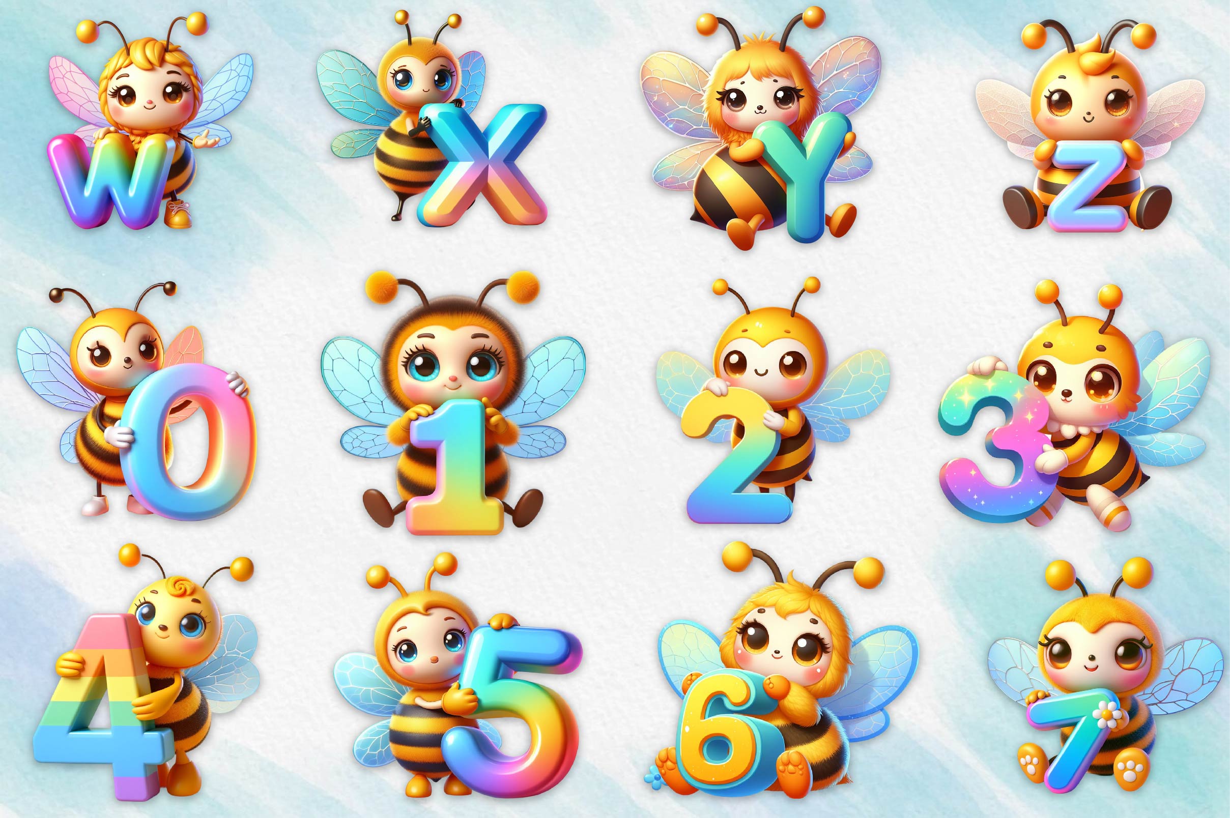 Butterfly Fairy Alphabet Clipart Bundle - CraftNest - Digital Crafting and Art