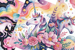 Dreamscape Unicorns Junk Journal Papers - CraftNest - Digital Crafting and Art