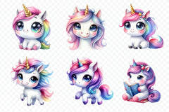 Cute Unicorn Clipart Bundle 14 - CraftNest - Digital Crafting and Art