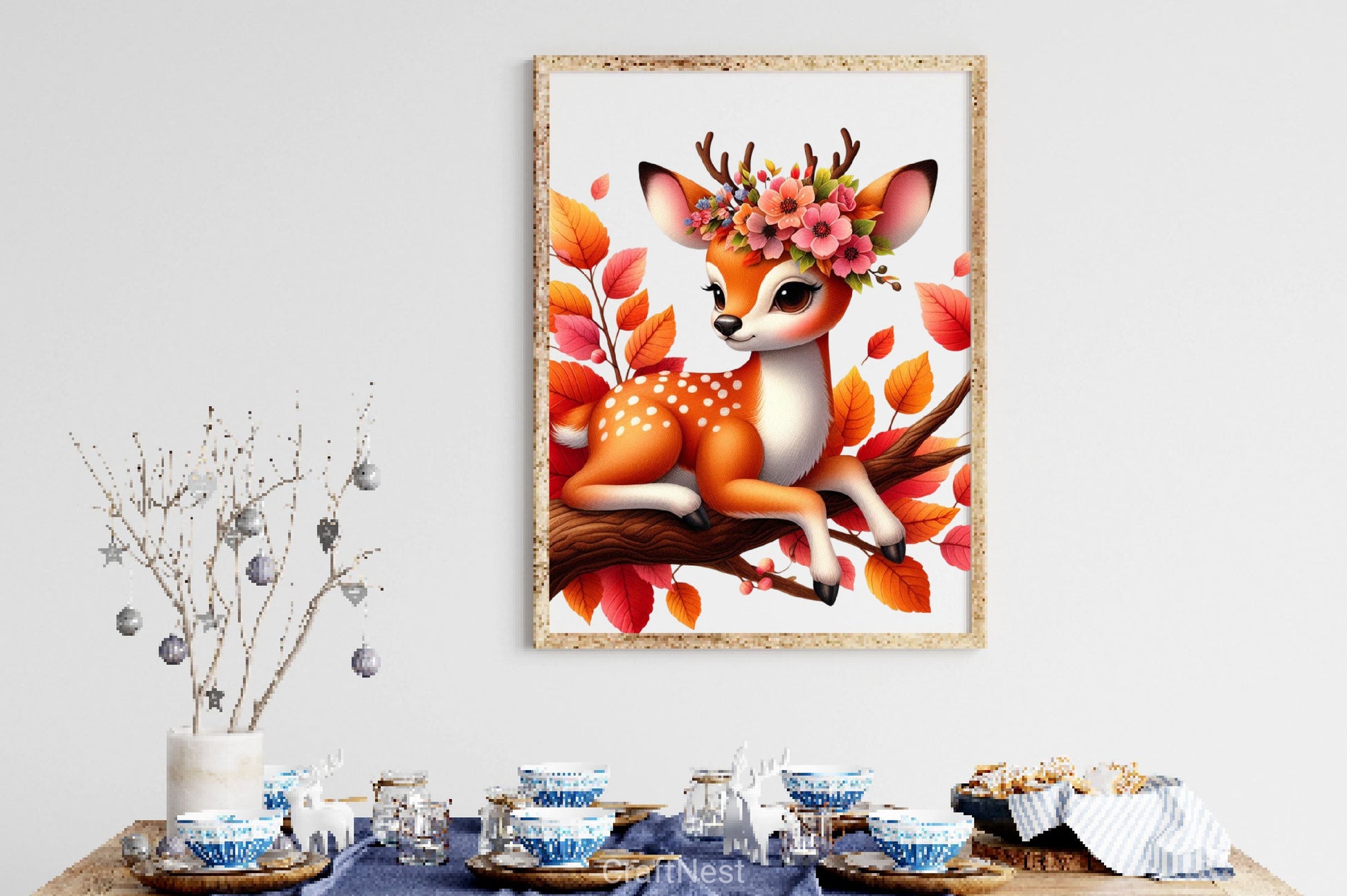 Autumn Cute Deer Clipart Bundle 2 - CraftNest - Digital Crafting and Art