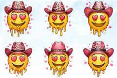 Valentine Cowboy Hat Emoji Clipart Bundle - CraftNest - Digital Crafting and Art