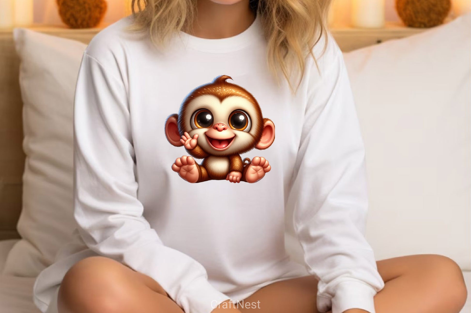 Cute Monkey Clipart Bundle 3 - CraftNest - Digital Crafting and Art