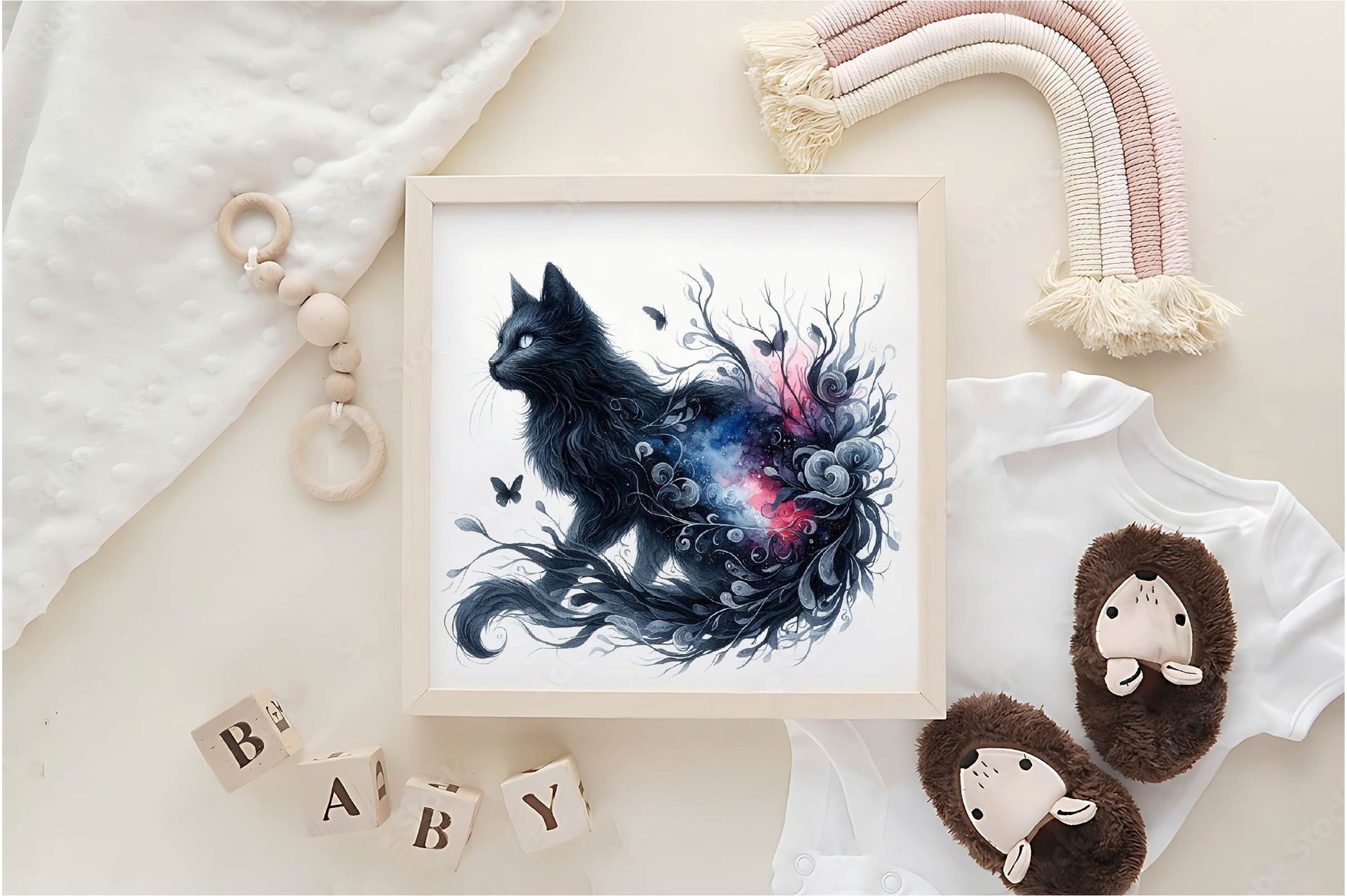 Celestial Black Cat Magic Cat Clipart Bundle 1 - CraftNest - Digital Crafting and Art