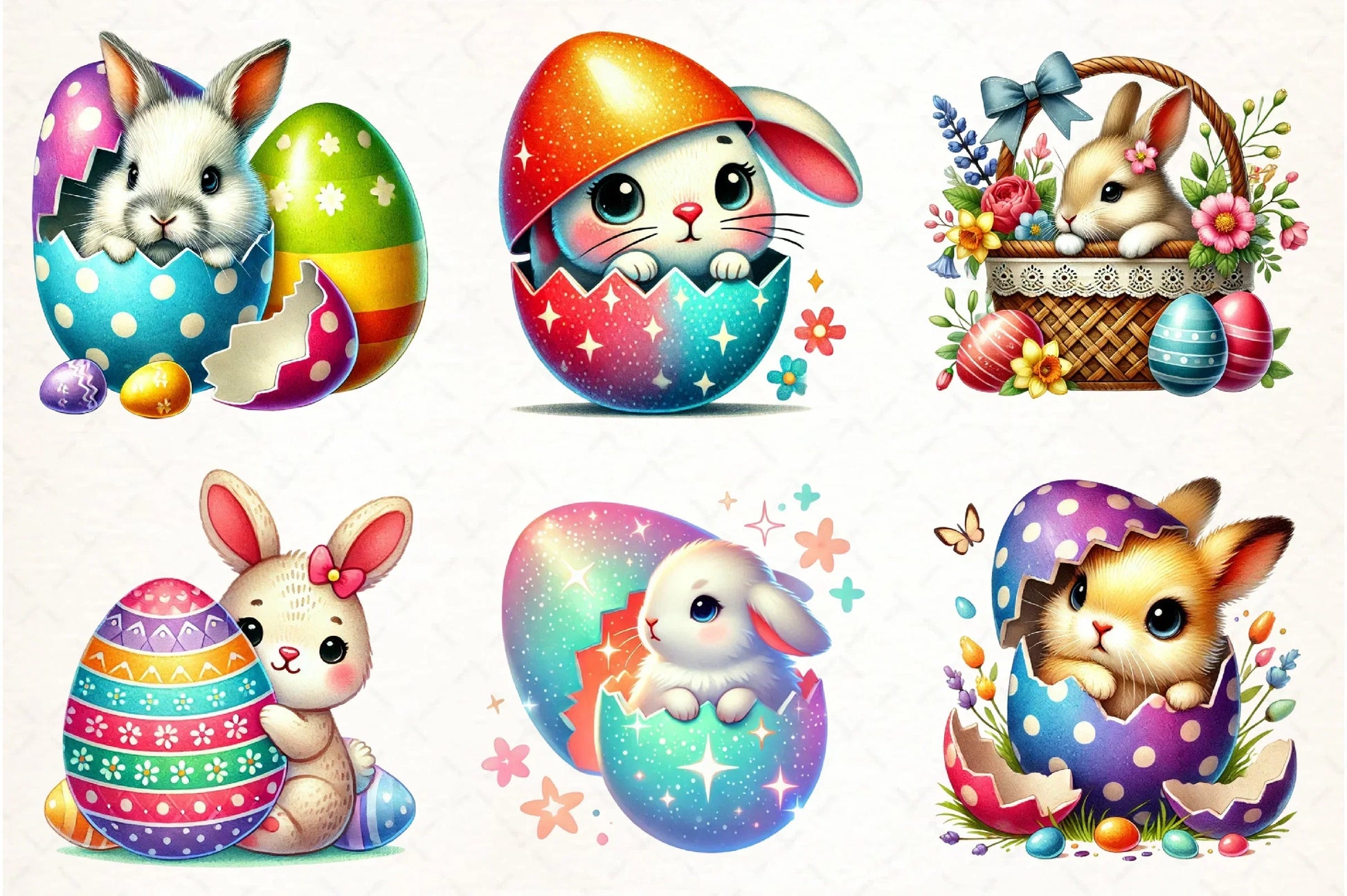 Easter Peeking Bunny Clipart Bundle - CraftNest - Digital Crafting and Art