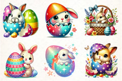 Easter Peeking Bunny Clipart Bundle - CraftNest - Digital Crafting and Art