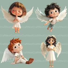 Angels Clipart Bundle - CraftNest - Digital Crafting and Art