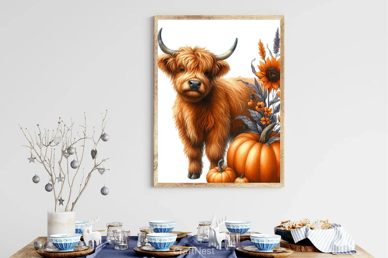 Halloween Highland Cow Clipart Bundle - CraftNest - Digital Crafting and Art