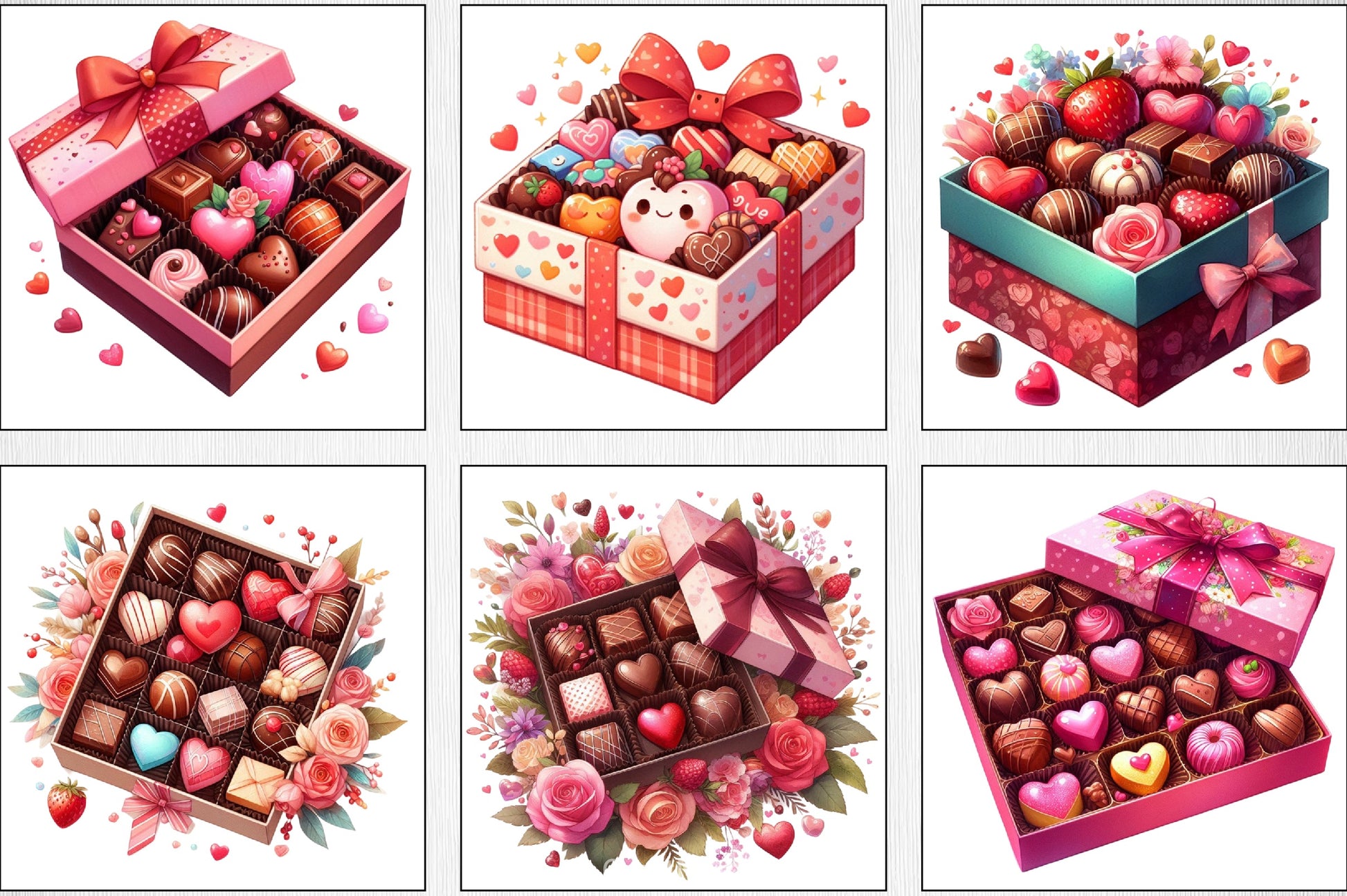 Valentine Chocolates Clipart Bundle - CraftNest - Digital Crafting and Art