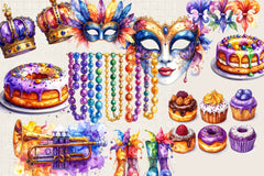 Mardi Gras Carnival Clipart - CraftNest - Digital Crafting and Art