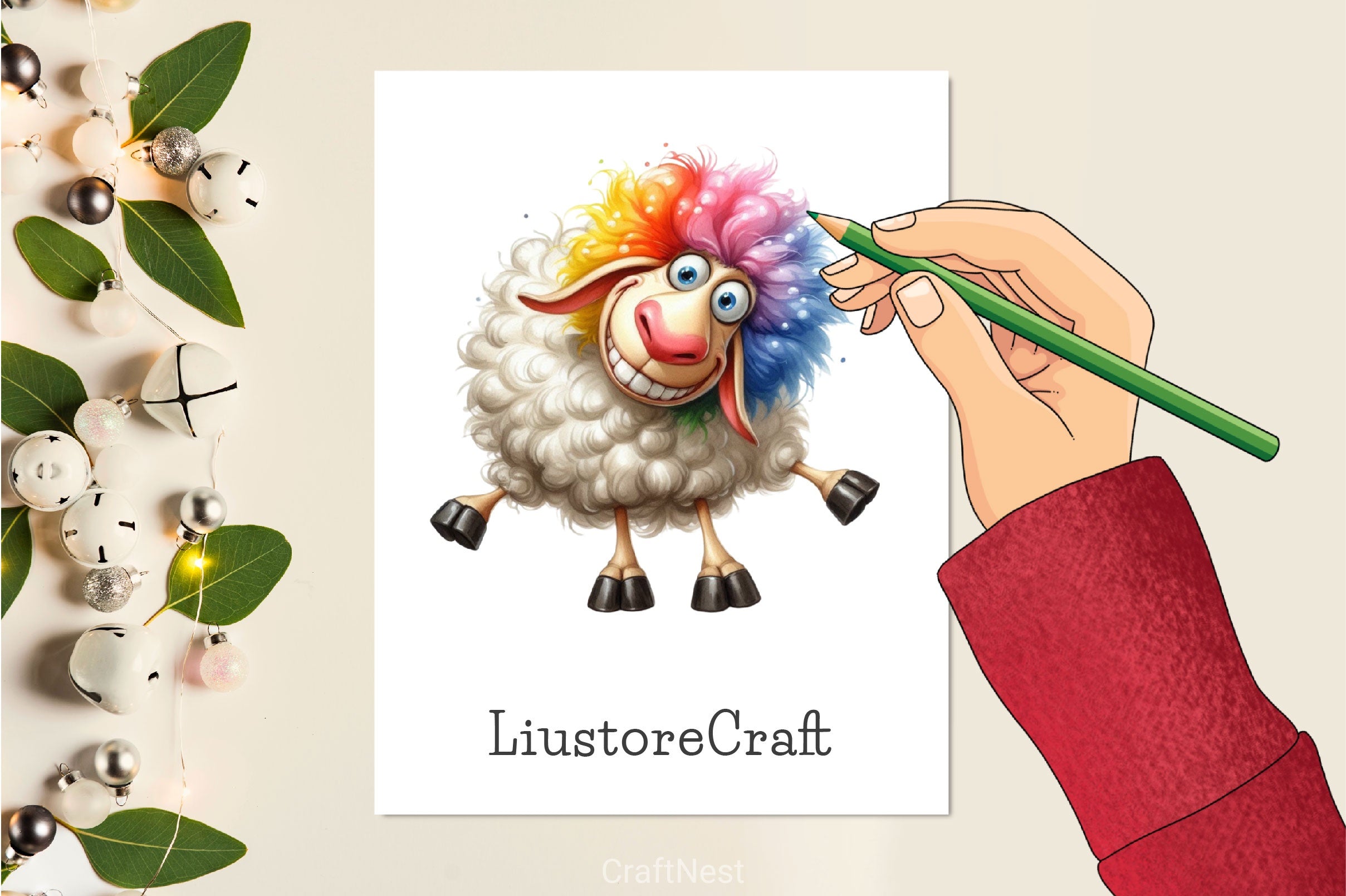 Funny Sheep Animals Clipart Bundle 4 - CraftNest - Digital Crafting and Art