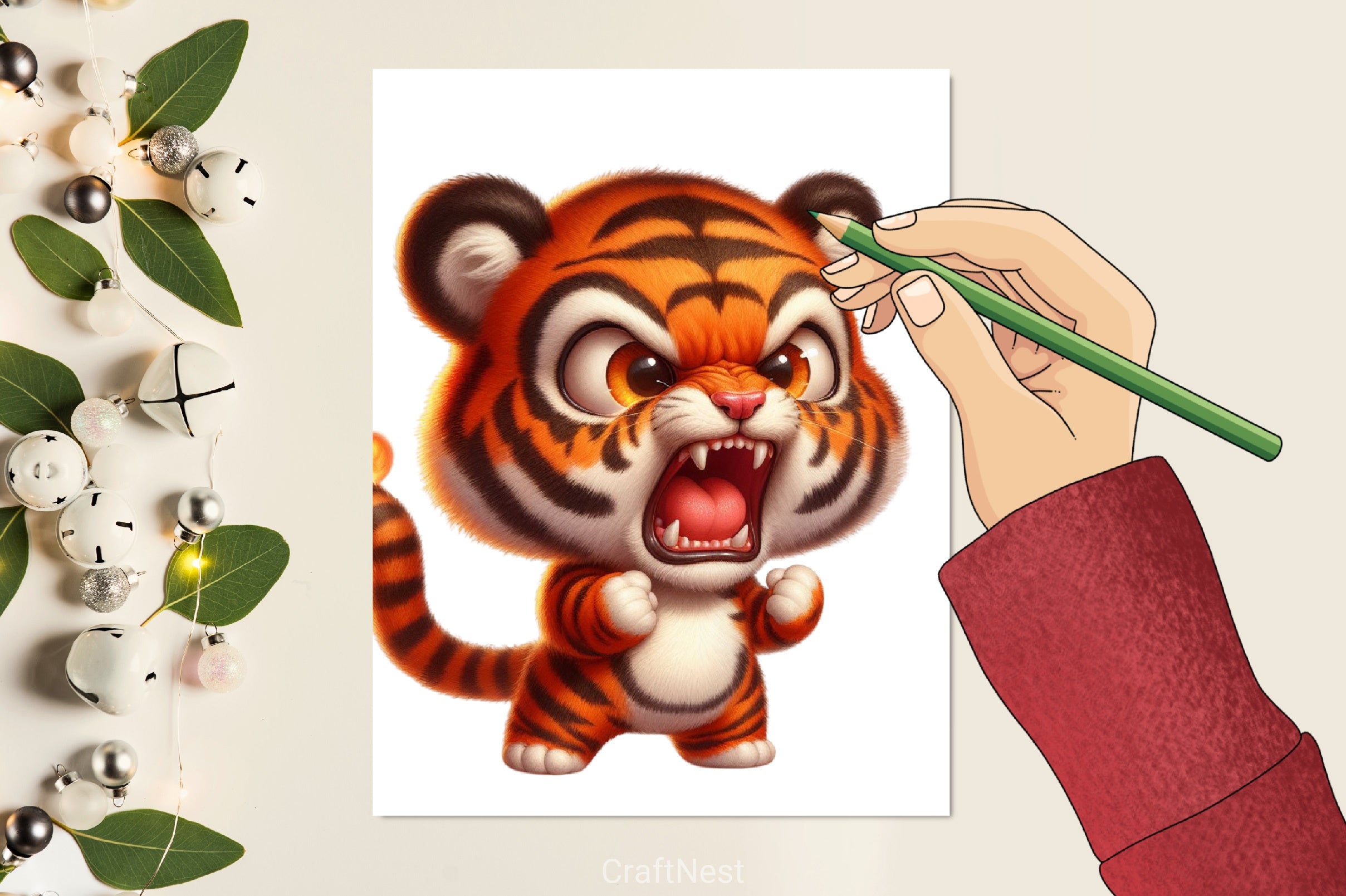 Angry Tiger Clipart Bundle - CraftNest - Digital Crafting and Art