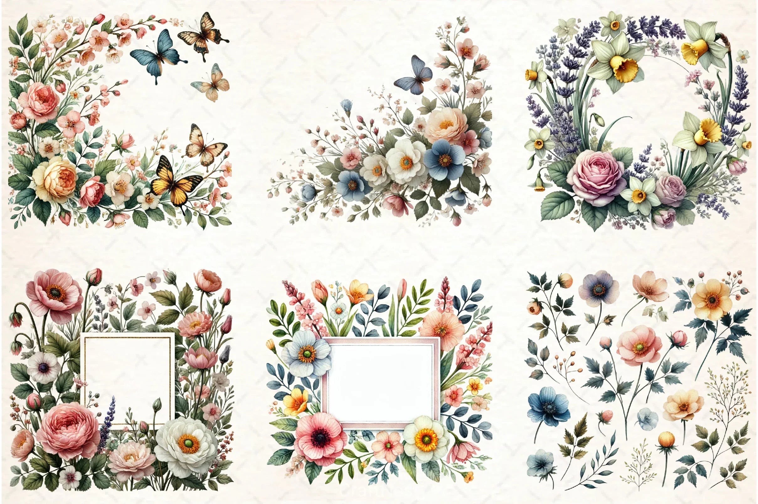 Spring Flower Clipart Bundle 8 - CraftNest - Digital Crafting and Art