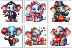 Valentine's Day Elephant Clipart Bundle - CraftNest - Digital Crafting and Art
