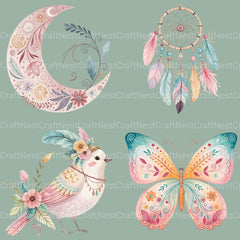 Boho Clipart Bundle 3 - CraftNest - Digital Crafting and Art