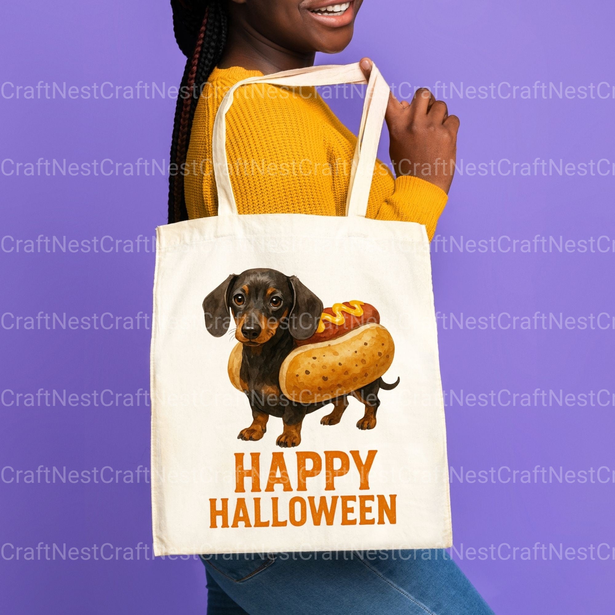 Dachshund Hotdog Mustard Halloween Clipart Bundle - CraftNest - Digital Crafting and Art