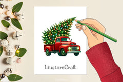 Christmas Truck Clipart Bundle 2 - CraftNest - Digital Crafting and Art