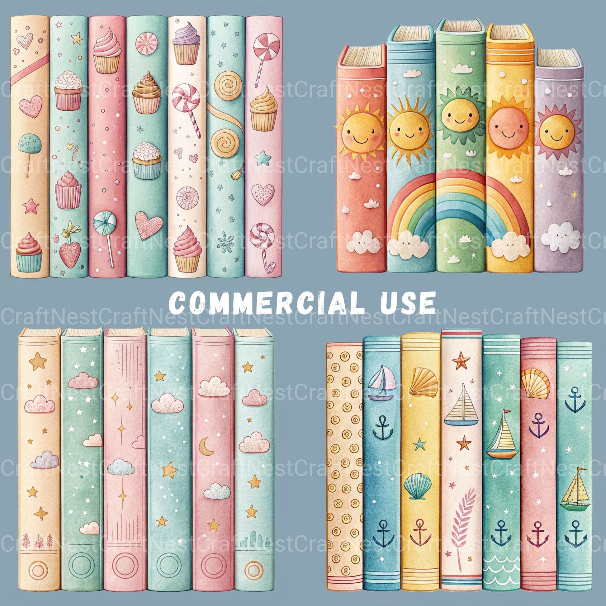 Kids Book Borders Clipart Bundle - CraftNest - Digital Crafting and Art