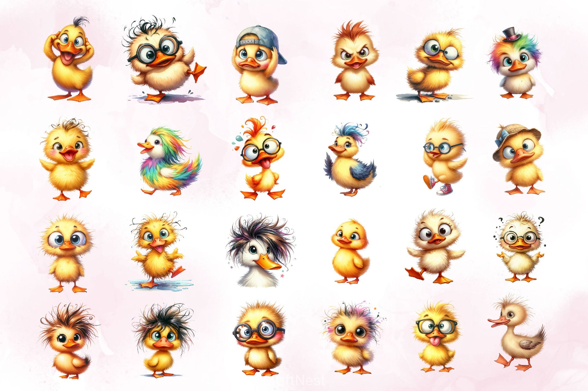 Funny Duck Duck Clipart Bundle - CraftNest - Digital Crafting and Art