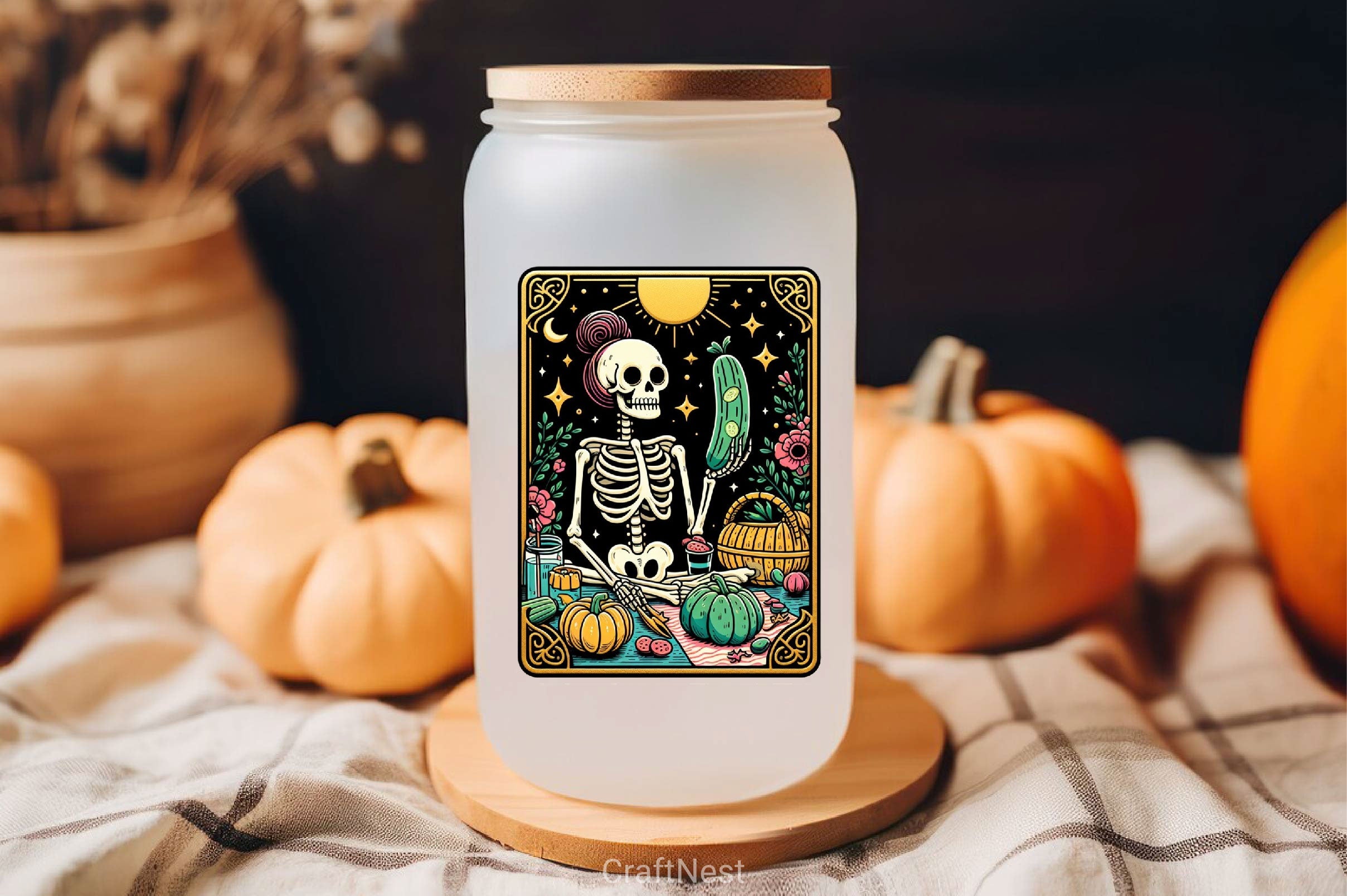 Funny Gardening Skeleton Tarot Card Clipart Bundle - CraftNest - Digital Crafting and Art