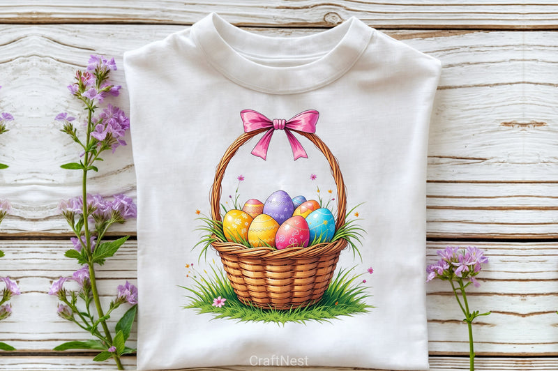 Colorful Easter Basket Clipart Bundle - CraftNest - Digital Crafting and Art