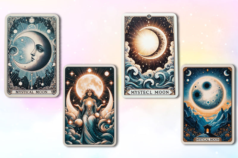 Mystical Moon Tarot Card Clipart Bundle 5 - CraftNest - Digital Crafting and Art