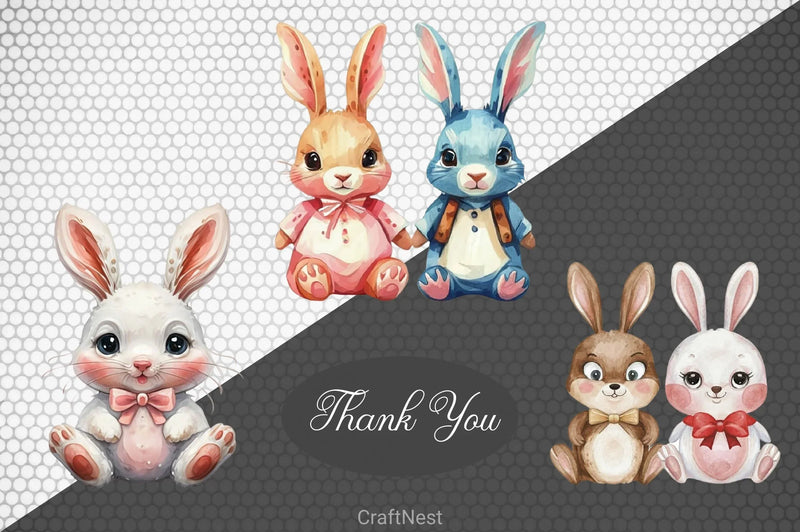 Easter Bunny Clipart Bundle 23 - CraftNest - Digital Crafting and Art
