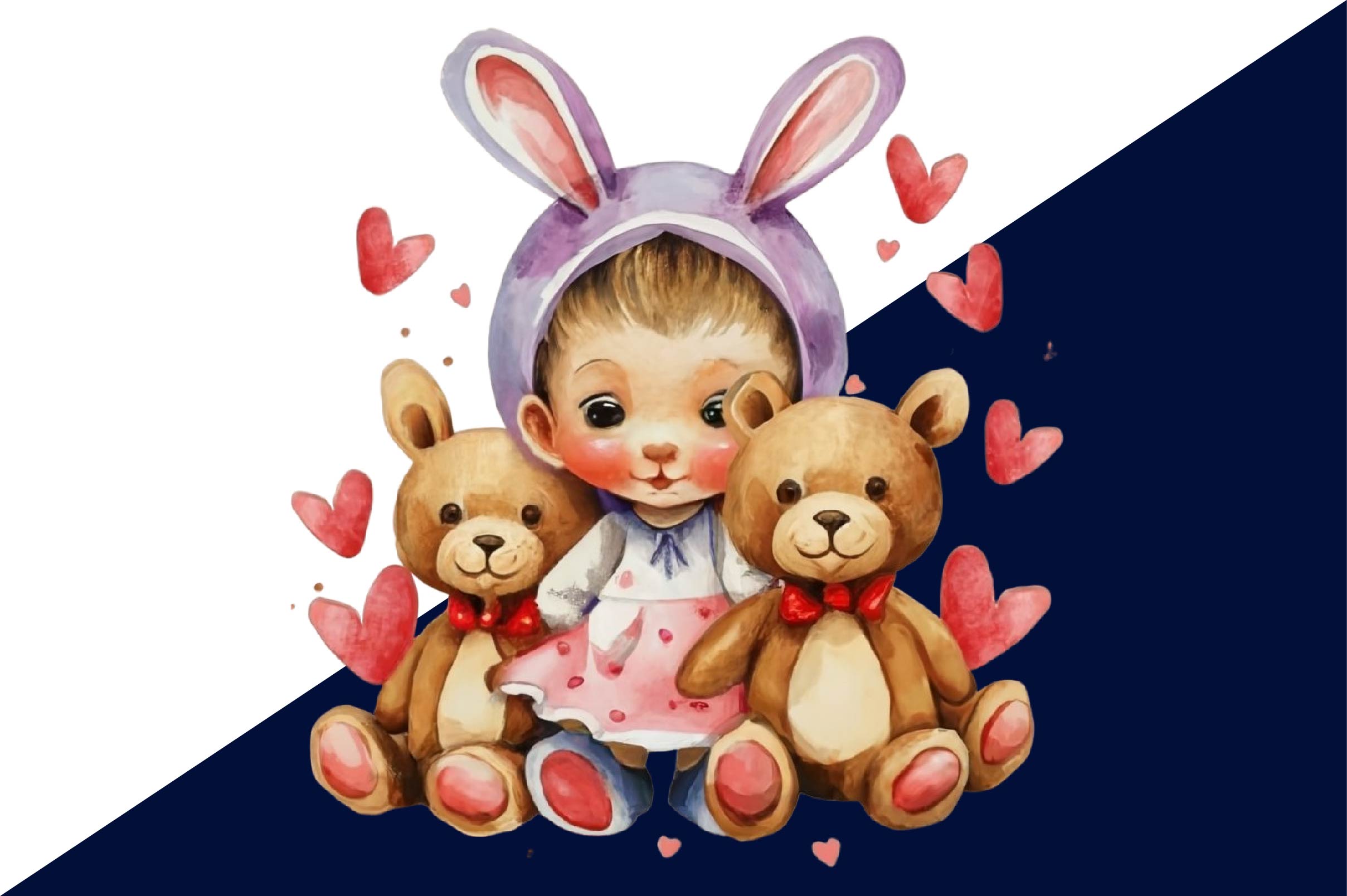 Watercolour Bunny Couples Clipart Bundle - CraftNest - Digital Crafting and Art