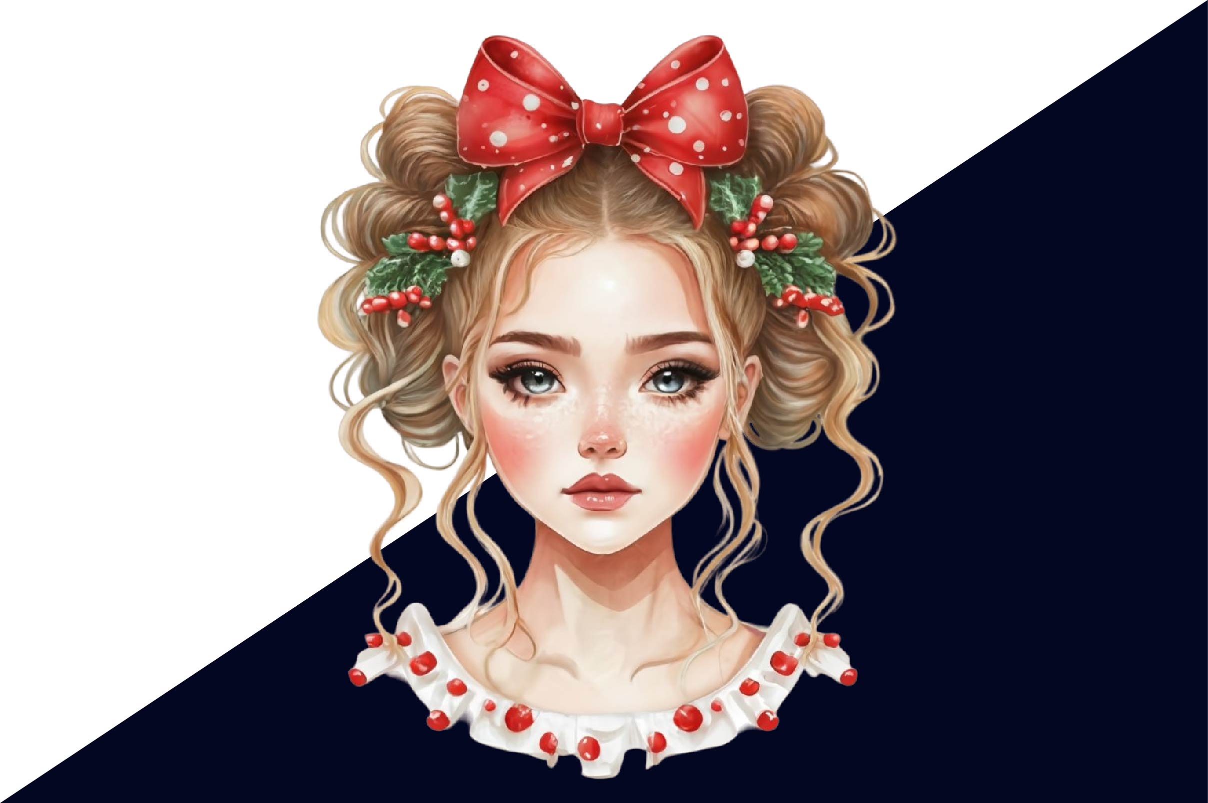 Christmas Hairstyle Clipart Bundle - CraftNest - Digital Crafting and Art