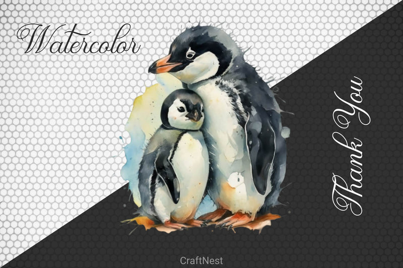 Penguin Mom And Baby Clipart Bundle - CraftNest - Digital Crafting and Art