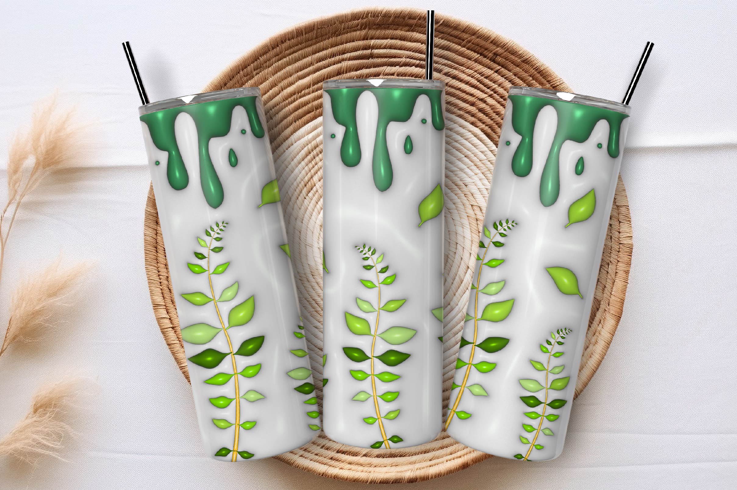 3D Inflated Leaf Tumbler Bundle - CraftNest - Digital Crafting and Art