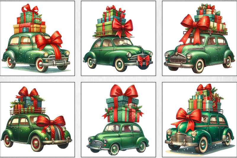 Christmas Car Gifts Clipart Bundle - CraftNest - Digital Crafting and Art