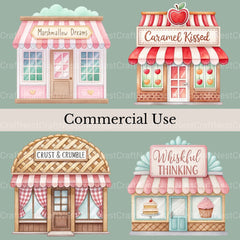 Village Shops Sweet Treats Clipart Bundle - CraftNest - Digital Crafting and Art