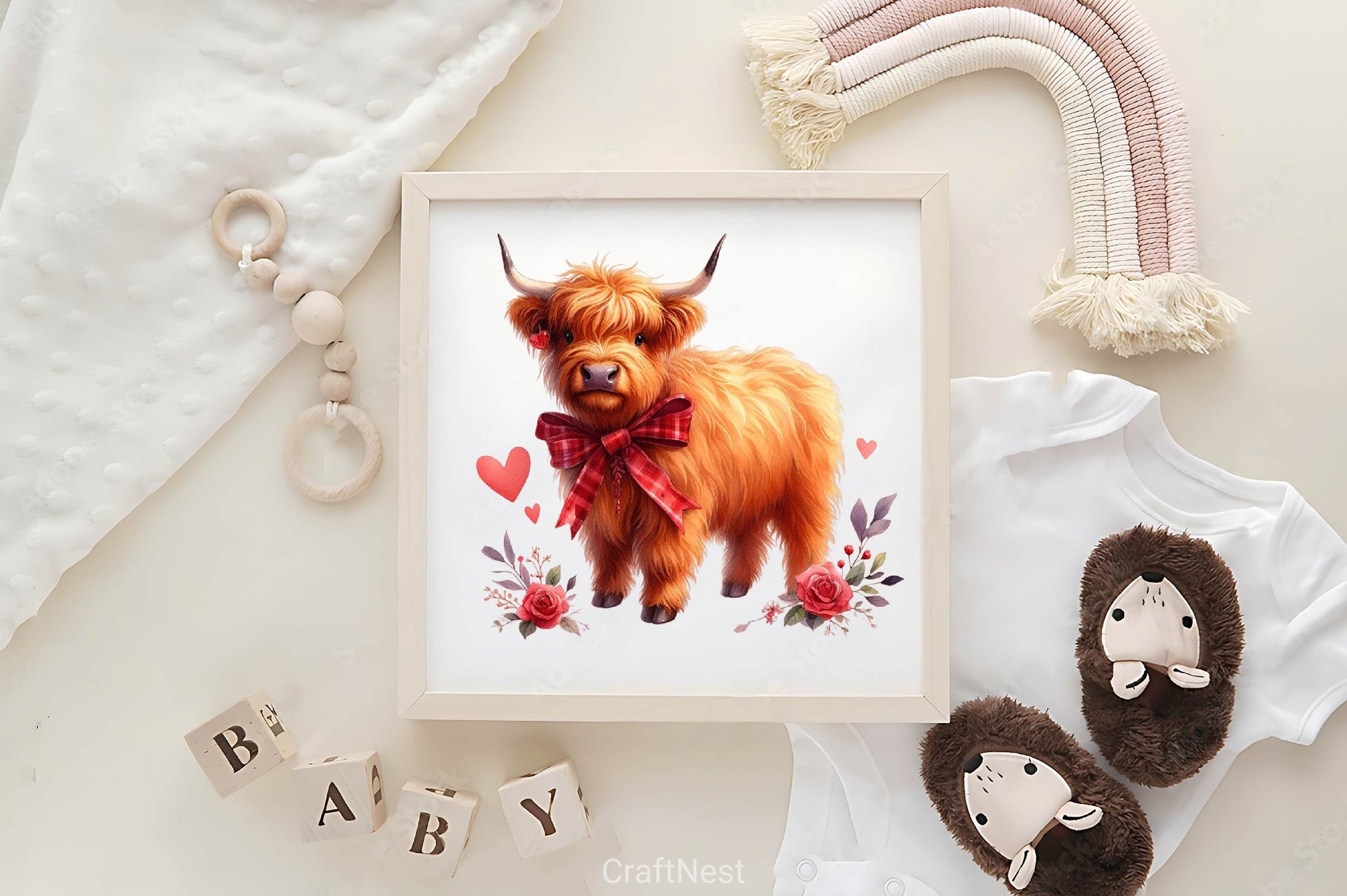 Valentines Highland Cows Clipart Bundle - CraftNest - Digital Crafting and Art