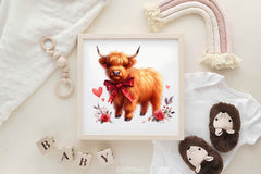 Valentines Highland Cows Clipart Bundle - CraftNest - Digital Crafting and Art