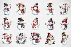 Christmas Snowman Clipart Bundle 9 - CraftNest - Digital Crafting and Art