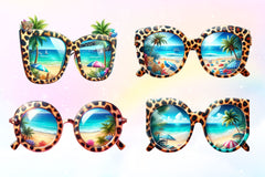 Summer Sunglasses With Beach Clipart Bundle - CraftNest - Digital Crafting and Art