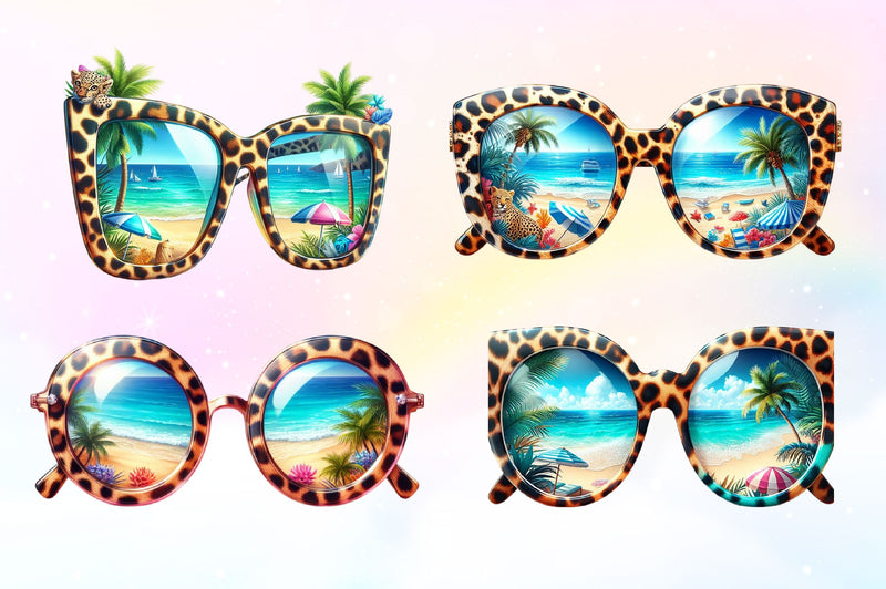 Summer Sunglasses With Beach Clipart Bundle - CraftNest - Digital Crafting and Art