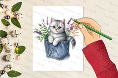 Cat In Pockets Clipart Bundle - CraftNest - Digital Crafting and Art