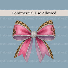 Coquette Cheetah Bows Clipart Bundle - CraftNest - Digital Crafting and Art