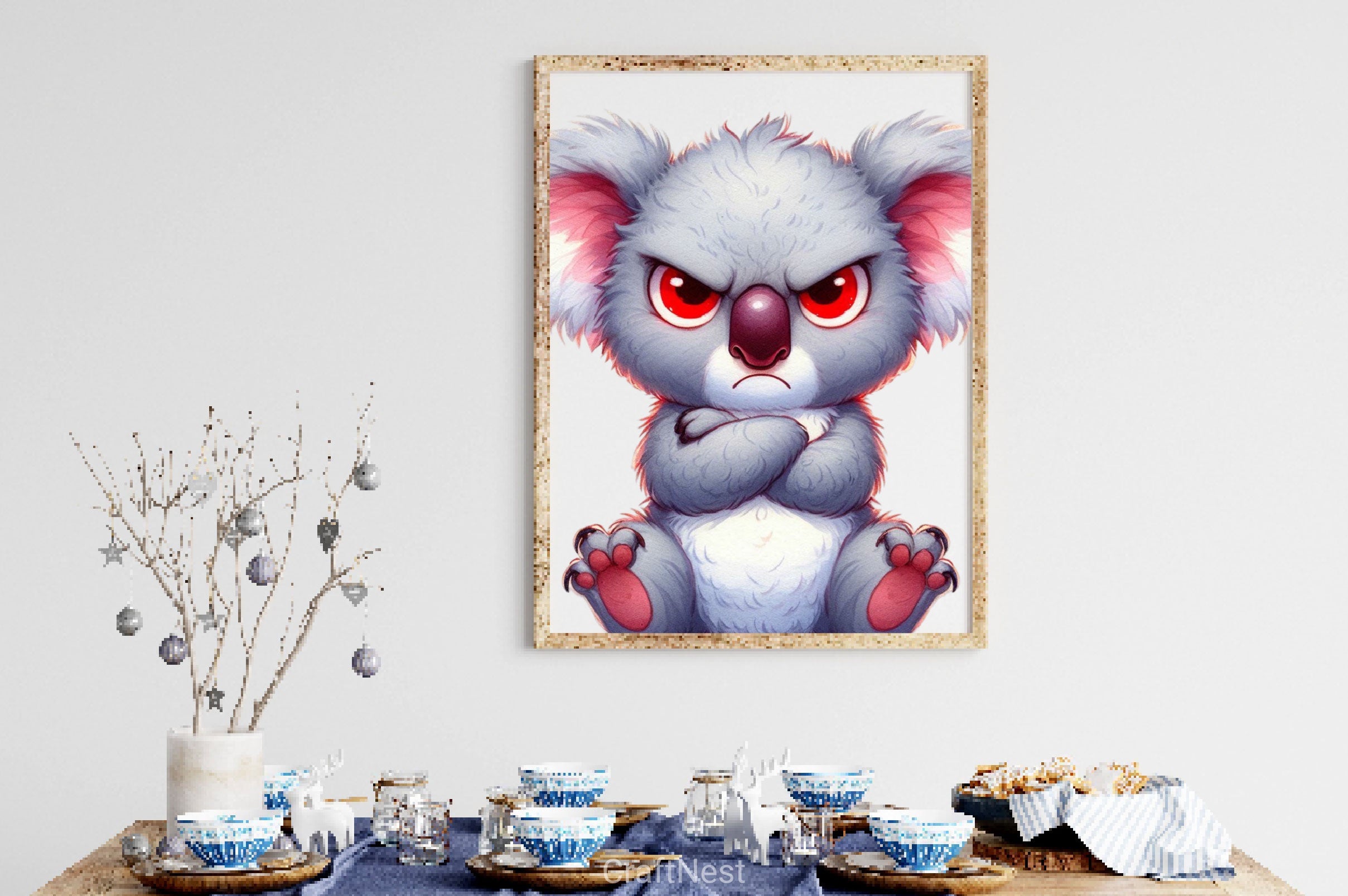 Funny Grumpy Koala Clipart Bundle - CraftNest - Digital Crafting and Art