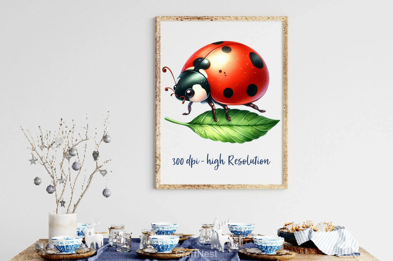 Happy Ladybug Clipart Bundle 2 - CraftNest - Digital Crafting and Art