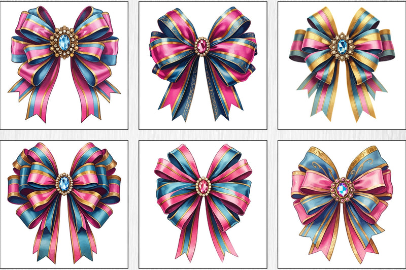 Coquette Bow Clipart Bundle 2 - CraftNest - Digital Crafting and Art